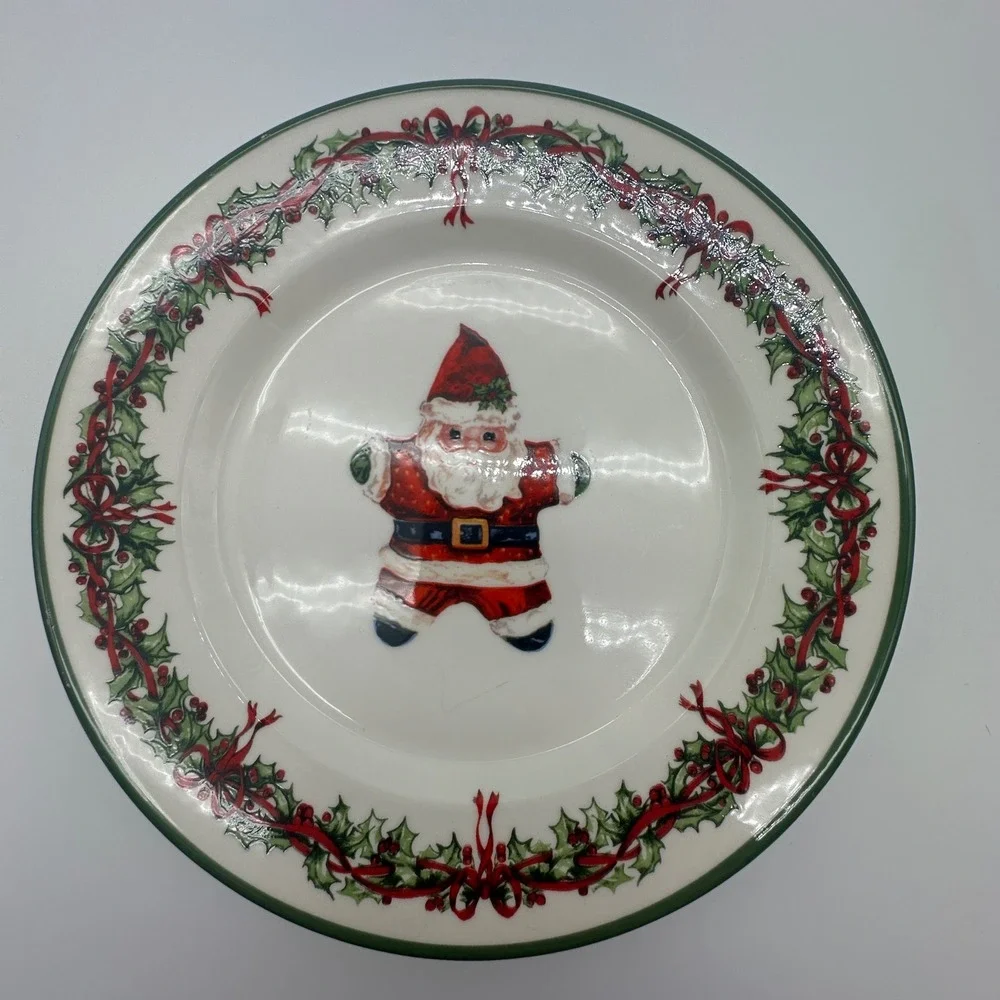 Christopher Radko Traditions Holiday Celebrations Salad Plates Set of 4 8in